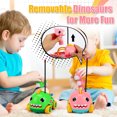thumbnail image 6 of Tcovle Remote Control Car for Toddlers, RC Dinosaur Chasers Cars with Music and Sound for Toddlers Kids Age 2+ (Pink), 6 of 8
