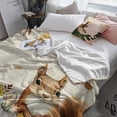 thumbnail image 3 of Fall Squirrel Pumpkin Sunflower Leaf Farmhouse Thanksgiving Throw Flannel Blanket 30x40In Super Soft Cozy Bed Blanket, Lightweight Plush Fuzzy Bed Throw for Bedroom Sofa Couch Living Room, 3 of 4