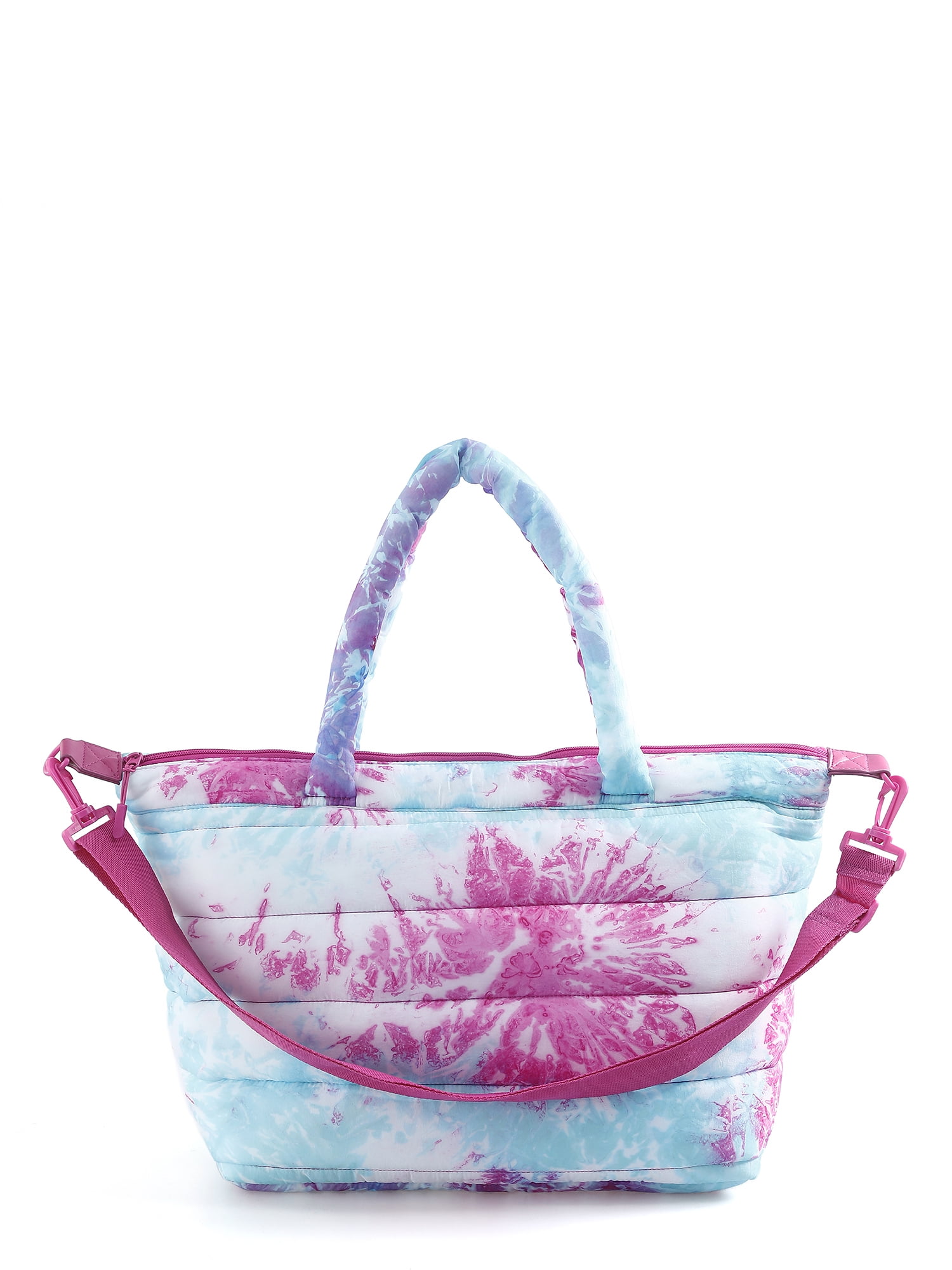 No Boundaries Women's Puffy Quilted Tie-Dye Tote Handbag