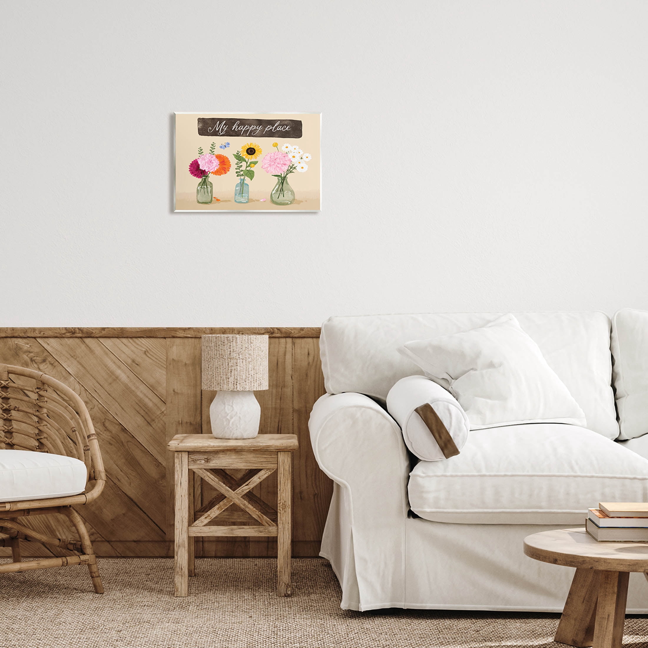 Stupell Industries My Happy Place Bouquets Graphic Art Unframed Art Print Wall Art, Design by Be Ni La