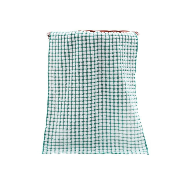 Injueey Paño de plumero de algodón para cocina, paño de cocina seco, limpieza de platos, toalla de té de vidrio absorbente, color marrón Suministros de limpieza para el hogar Verde