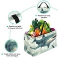 thumbnail image 3 of Shark Large Capacity Reusable Foldable Oxford Cloth Storage Bin Shopping Basket Shopping Bag Grocery Bags, 3 of 7