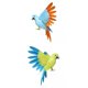 thumbnail image 1 of 2x Pájaros Artificiales Emplumados Loro Estatuilla Pájaro Escultura shamjiam Estatua de loro, 1 of 5