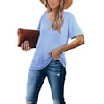 thumbnail image 4 of Camiseta Básica Lunivop para Mujer, Manga Corta, Cuello en V, 4 of 4