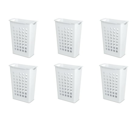 Sterilite Hamper, White, Case of 6 (Best Laundry Sorting System)