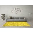 thumbnail image 3 of Ahgly Company Indoor Round Abstract Yellow Contemporary Area Rugs, 6' Round, 3 of 4