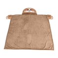 thumbnail image 3 of Hooded Cape Blanket Poncho Cozy Loungewear Wrap Throw Warm Housecoat Soft Bathrobe(Khaki,One Size), 3 of 4