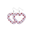 thumbnail image 2 of Sonducket Pendientes de cuero en forma de corazón, colgante de oreja, aro exagerado, pendiente colgante hueco, regalo del Día de San Valentín, favores Ropa, zapatos y accesorios Miscelánea tipo 4 Sonducket AP010114-04, 2 of 6