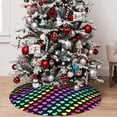 thumbnail image 4 of KLL 36" Christmas Tree Skirt Rainbow Hearts Xmas Tree Skirts Mat for New Year Xmas Holiday Party Indoor Outdoor Home Decoration, 4 of 5