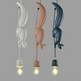 thumbnail image 4 of Lámpara colgante LED moderna de resina con forma de ardilla nórdica para dormitorio, habitación de niños, decoración de habitación infantil, accesorio de iluminación industrial, 4 of 5