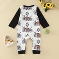thumbnail image 4 of Gibobby pantalones deportivos Mono de manga larga de invierno para niños pequeños, prendas de vestir con estampado de para bebés, ropa negra y azul(Negro， 12-18 Meses), 4 of 5