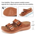 thumbnail image 3 of Atoshopce Womens Wedge Sandals Summer Casual Open Toe Buckle Platform Sandal Slip On Beach Flatform Shoes, 3 of 7