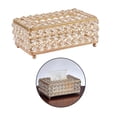 thumbnail image 2 of 2Pcs Shiny Tissue Box Napkin Holder Living Room Bathroom Home decor BLESIY soporte de tejido de cristal, 2 of 8