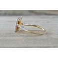 thumbnail image 6 of HeartsAndYou 2ct Natural Yellow Citrine & Diamond Ring 100% REAL 14k SOLID Yellow Gold Halo, 6 of 9