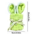 thumbnail image 2 of Easter Bunny Fleece Towel, Soft Fluffy Cute Animal Shaped Towel, Highly Absorbent Quick Drying Bath Towel, Perfect Holiday Gift for Family, 3.54*5.9in, Green, 2 of 6