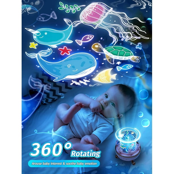 Veilleuse Etoile Projection, Veilleuse Enfant Rotation à 360