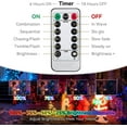 thumbnail image 2 of Battery Operated Christmas Lights,33ft 100 LED Multicolor String Lights with Black Wire,8 Modes Waterproof Remote & Timer Twinkle Christmas Tree Lights for Home, Garden, Party, Holiday Decoration, 2 of 6