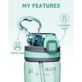 thumbnail image 2 of YWC-Water Bottle with Straw Cap 24oz, BPA-Free, Leak Proof Flip Top Bottle, 2 of 4