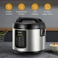 thumbnail image 5 of COMFEE’ 10‑Cup Rice Cooker, 5.2 Qt 8‑in‑1 Multi Cooker, Stainless Steel, Digital Programs, Steamer, Slow Cooker, Keep Warm – White Rice, Brown Rice, Quinoa, 5 of 12