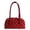 Red, variant on Women Polka Dot Bowling Bag, Retro Chic PU Leather Shoulder Handbag, Versatile Underarm Crossbody Bag with Zipper Closure & Charm for Daily Outfits