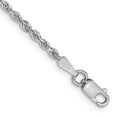 thumbnail image 1 of 14k White Gold 8 Inch 2mm Diamond Cut Quadruple Rope Chain Bracelet, 1 of 6