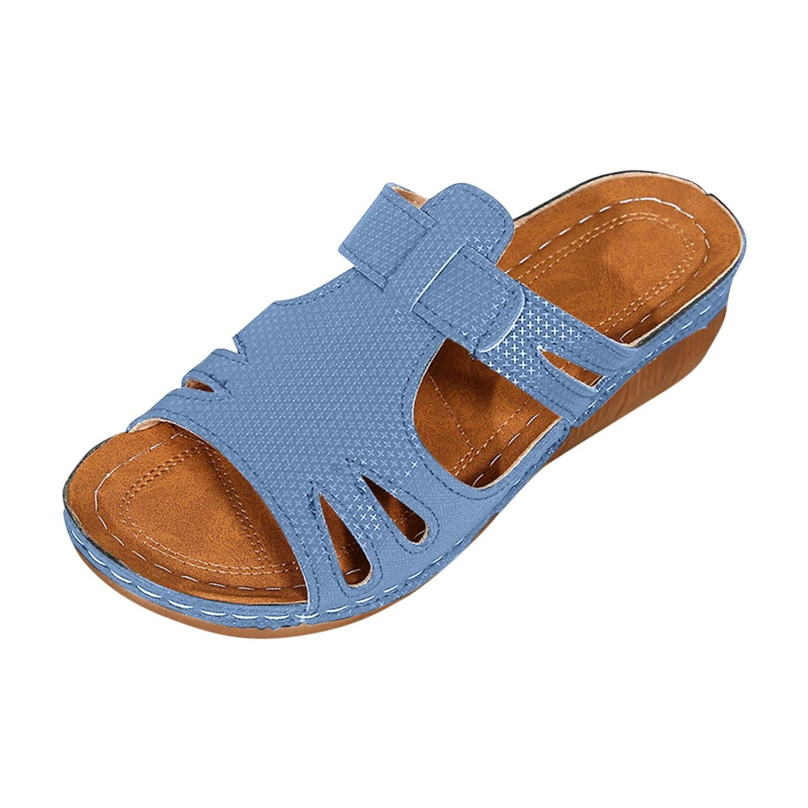 LOVZFMLL Wedges Sandals for Women Summer Casual Hollow Slippers