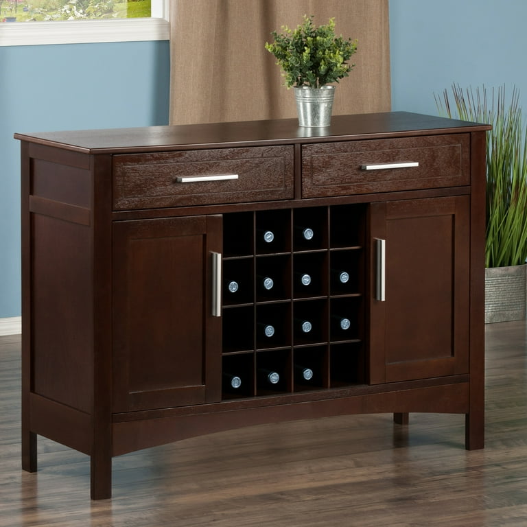Winsome Wood Gordon Buffet Cabinet Sideboard Cappuccino Finish