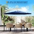thumbnail image 2 of EastVita 10FT Offset Umbrella with Cross Base with 360-degree and Rotation Infinite Tilt for Deck Pool Garden BackyardNavy, 2 of 7