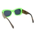 thumbnail image 4 of Womens Buffed Sleek Mod Oversized Butterfly Fashion Sunglasses Green Brown - Black, 4 of 4