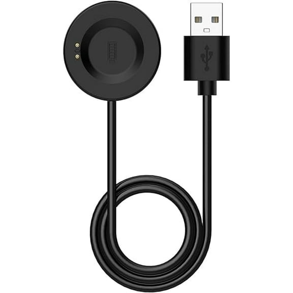 Compatible for iTECH Fusion 2 Charger, 3.3ft/100cm Replacement USB Charging Cable for iTech Fusion 2 SmartWatch Charger Cord Dock Adapter, Black