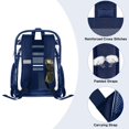 thumbnail image 4 of Mochila transparente PAMANO transparente Heavy Duty para College Navy, 4 of 7