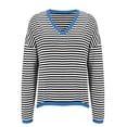 thumbnail image 4 of Bovemsi Womens Sweaters Cozy 2024 Autumn/winter New Women's V Neck Striped Color Contrast Long Sleeved Casual Sweater Business Casual Sweaters, 4 of 4