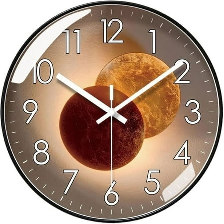 12 Inch Decorative Clock Modern Fashion Light Luxury Mute Wall Clock Bedroom Quartz Clock Simple