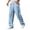 A-Blue42, variant on Men's Label Patch Wide Leg Pants Relaxed Fit Summer Daily Long Trousers