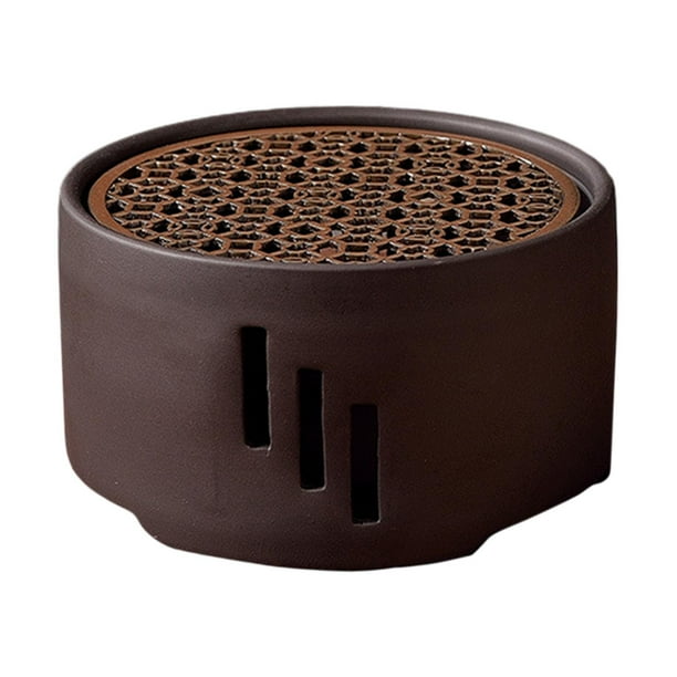 Tetera de cerámica para agua hirviendo, tetera de hojas sueltas, duradera, con asa lateral Redondo