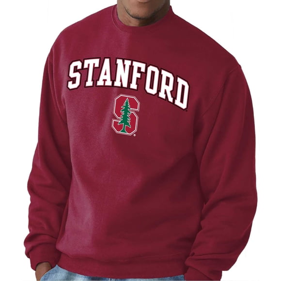 Campus Colors Chandail en Molleton Adulte Arc & Logo Style Doux Jour de Match Col Rond (Stanford Cardinal - Cardinal, TG)