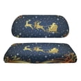 thumbnail image 2 of Pzuqiu 2 Pcs Golf Cart Back Rest Seat Covers Washable Easy to Install, Compatible with Outdoor Golf Car Seat Golf Cart Seat Covers(Gold Sleigh on Navy), 2 of 10