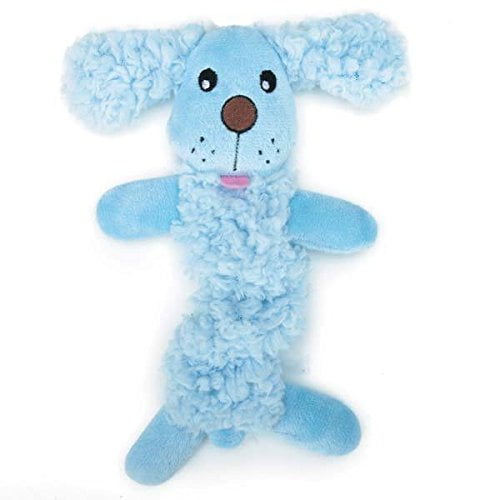Baby Bark Bungee Stretch Puppy Dog Toys Pink or Blue Soft Plush Toy