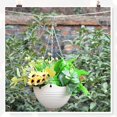 thumbnail image 3 of CHAO 2 macetas colgantes para balcón, cesta colgante de plástico con gancho de cadena, para decoración de paredes, interiores, exteriores, balcones, jardines para suculentas y plantas trepadoras, 3 of 3