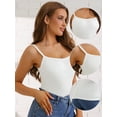 thumbnail image 3 of Unique Bargains Women's Adjustable Strap Comi Tank Tops Camisole w Built-In Bra XL White, 3 of 6