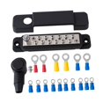 thumbnail image 4 of 12 Terminal Power Distribution Block Bus Bar with Terminals Accessory Easy to black, 4 of 8