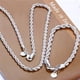 thumbnail image 2 of Collar giratorio de joyería de tendencia de estilo europeo y americano, collar de cuerda retorcida con flash Chapado en plata, 2 of 5