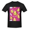 thumbnail image 4 of Bingfone Pink Green Avocado Men'S Loose Fit Short-Sleeve Pocket T-Shirt, 4 of 7