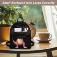 thumbnail image 5 of Eheartsgir Golf Dinosaur Small Backpack for Outing and Work, Zipper Closure Fashion Rucksack Polyester Front Pocket Mini Daypack for Women, 5 of 8