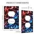thumbnail image 3 of Daiia Red And Blue Lightning Pattern Decorator Wall Plate Child Safe Outlet Cover, Switch and Outlet Covers,Size 1-Gang 5.0" x3.0" , Polycarbonate Thermoplastic-Style S, 3 of 6