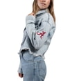 thumbnail image 2 of Women's Hype and Vice Denim Alabama Crimson Tide Lightwash Full-Button Jean Jacket, 2 of 3