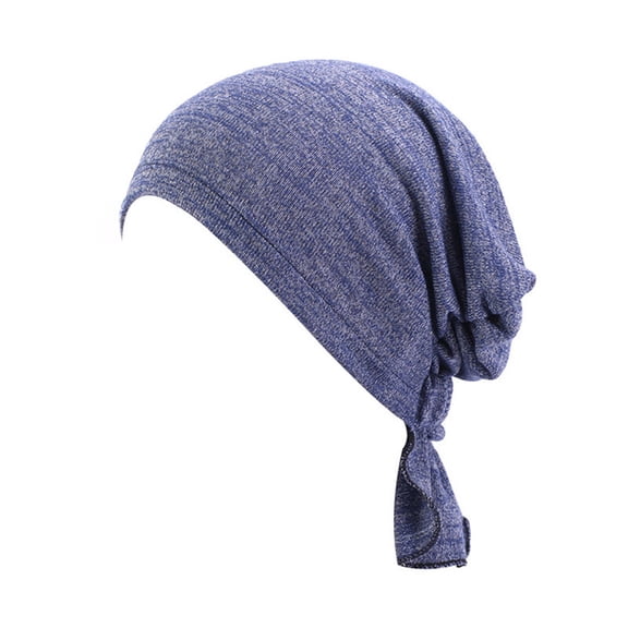 Turban Cap for Women Muslim Adjustable Solid Color Hat Leisure Stand-Ear Chemo Cap Headwear