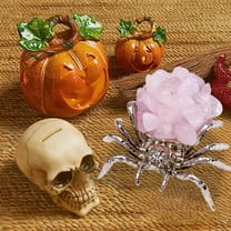 Mecorevxz Halloween Decorations Creepy Crawly Natural Crystal Amethyst Gravel White Crystal Desktop Decoration Halloween Gifts