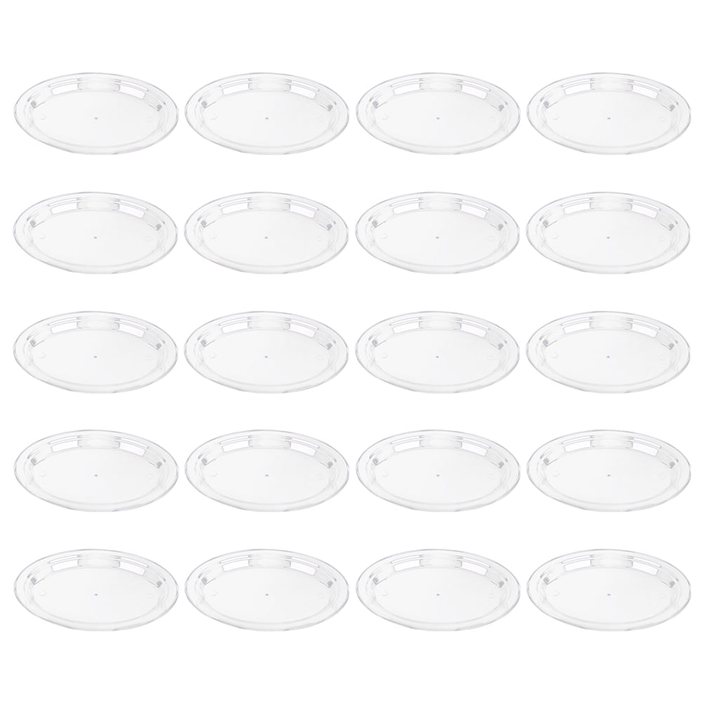 NUOLUX Plates Disposable Dessert Clear Plastic Plate Serving Food Tray