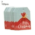 thumbnail image 2 of 100 Pcs Eco-friendly Christmas Tags Unique Pattern Paper Hanging Gift Labels  Ornaments for Home, 2 of 9